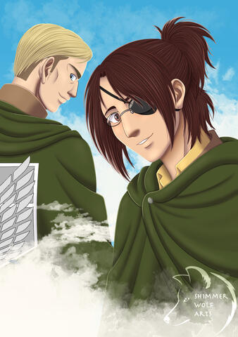 Hange Erwin redraw Hange Erwin redraw